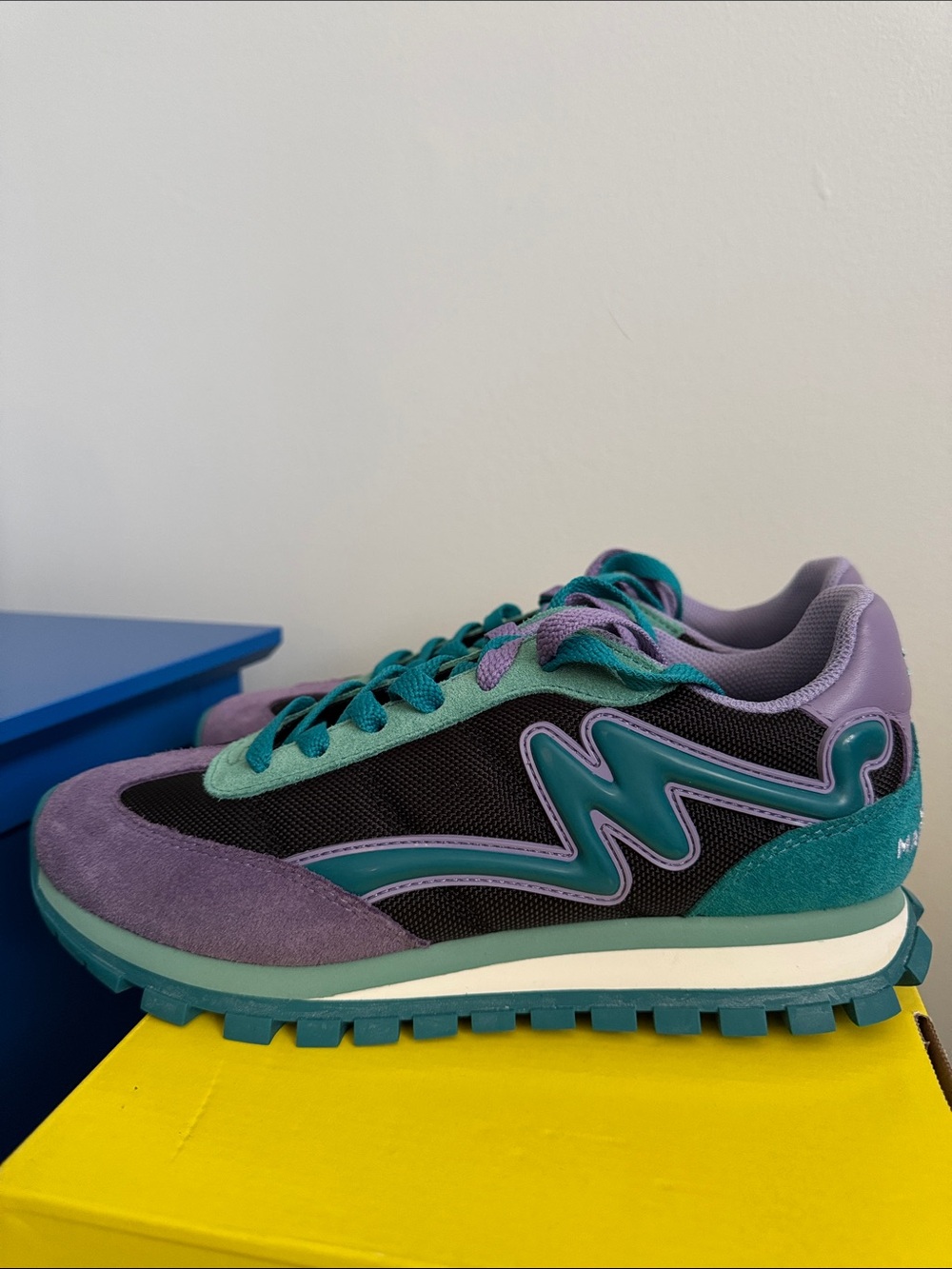 Marc Jacobs Purple and Teal The Jogger Sneakers
